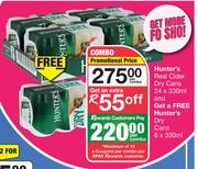 Hunter's Real Cider Dry Cans-24 x 330ml Per Combo