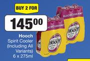 Hooch Spirit Cooler (Including All Variants)-For 2 x 6 x 275ml