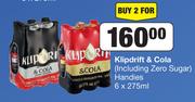 Klipdrift & Cola (Including Zero Sugar)- Handies-For 2 x 6 x 275ml