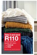 Super Plush Cord Blankets 180 x 200cm-For 2