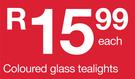 Coloured Glass Tealights-Each