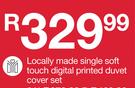 Locally Made Single Soft Touch Digital Printed Duvet Cover Set