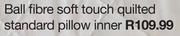 Ball Fibre Soft Touch Quilted Standard Pillow Inner