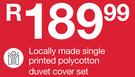 Locally Made Single Printed Polycotton Duvet Cover Set