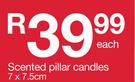 Scented Pillar Candles-7 x 7.5cm Each
