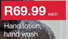 Hand Lotion, Hand Wash-Each