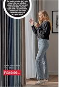 Eyelet Lined Curtains-140 x 225cm Each