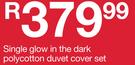 Single Glow In The Dark Polycotton Duvet Cover Set