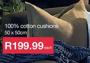 100% Cotton Cushions 50 x 50cm-Each