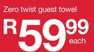 Zero Twist Guest Towel-Each