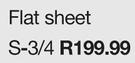 144 Thread Count Flat Sheet (S-3/4)