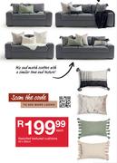 Assorted Textured Cushions-40 x 60cm Each
