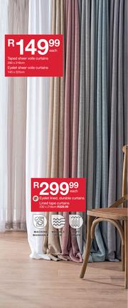 Special Eyelet Lined Durable Curtains Each m.guzzle .za