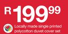 Locally Made Single Printed Polycotton Duvet Cover Set