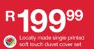 Locally Made Single Printed Soft Touch Duvet Cover Set