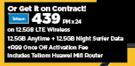 JVC 55" QLED Smart TV LT55NQ7145-On 12.5GB LTE Wireless