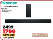 Hisense 2.1 Channel Soundbar HS2100