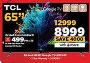 TCL 65" QLED Google TV 65C645