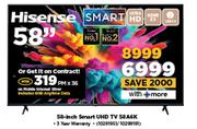 Hisense 58" Smart UHD TV 58A6K-On Mobile Internet Silver