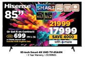 Hisense 85" Smart 4K UHD TV 85A6N