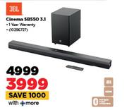 JBL Cinema SB550 3.1 Channel Soundbar
