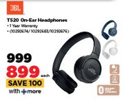 JBL T520 On Ear Headphones-Each