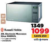 Russell Hobbs 20L Electronic Microwave Silver RHEM21L