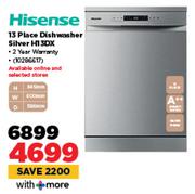 Hisense 13 Place Dishwasher Silver H13DX