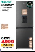 Hisense 222L Fridge/Freezer Inox H310BIT-WD