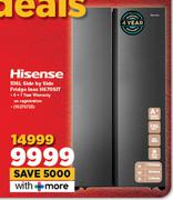 Hisense 516L Side By Side Fridge Inox H670SIT