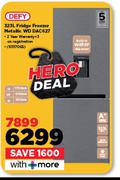 Defy 323L Fridge/Freezer Metallic W DAC627