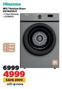Hisense 8Kg Titanium Dryer DV1W801UT