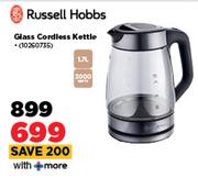 Russell Hobbs 1.7L Glass Cordless Kettle