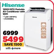 Hisense 12000 BTU Portable Air Conditioner With WiFi