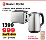 Russell Hobbs Stainless Pack Toaster & Kettle