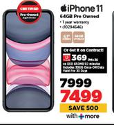 Apple iPhone 11 64GB Pre Owned-On Red 650MB