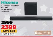 Hisense 3.1 Channel Soundbar HS3100
