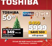 Toshiba 50" 4k QLED Smart TV-50C450MN