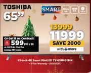 Toshiba 65" 4K Smart Mini LED TV-65M650MN-On 5GB Data Price Plan