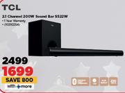 TCL 2.1 Channel 200W Sound Bar S522W