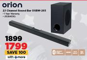 Orion 2.1 Channel Sound Bar OSBW-265