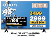 Orion 43" FHD LED TV