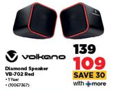 Volkano Diamond Speaker VB-402 RED