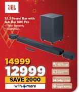 JBL 5.1.2 Sound Bar With Sub Bar 800 Pro