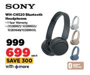 Sony WH-CH520 Bluetooth Headphones-Each
