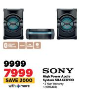 Sony High Power Audio System SHAKE10D