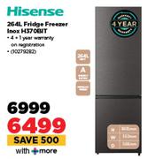 Hisense 264L Fridge Freezer Inox H370BIT