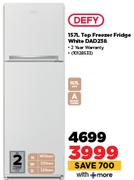 Defy 157Ltr Top Freezer Fridge White DAD238