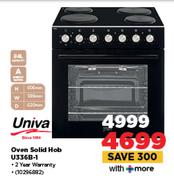 Univa Oven Solid Hob U336B-1