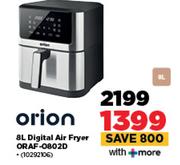 Orion 8Ltr Digital Air Fryer ORAF-0802D 10292106
